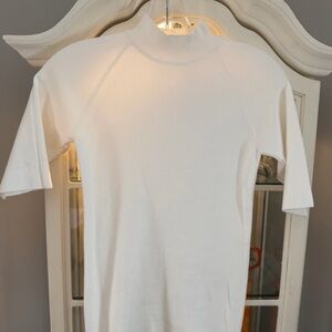 Chic White Short Sleeve Women's Top